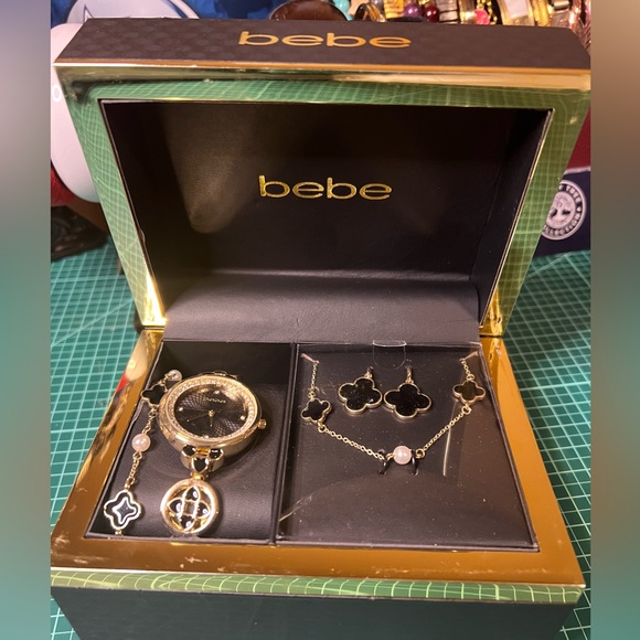 Bebe Gold and Black Women's Watch and Jewelry Set-NIB - Picture 6 of 6
